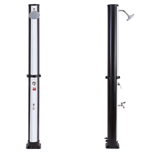 HAPPY GARDEN - Douche solaire FIDGI noire et argent 35L - large