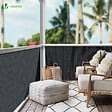VOUNOT - Canisse PVC brise vue ultra renforce avec attaches de fixation 80x300cm gris - vignette