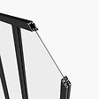 AICA SANITAIRE - Verrière intérieure aluminium noir mat 63x108cm 2 vitrage et carreaux verrière fixe kit de verrière - vignette