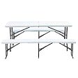 OVIALA - Table pliante 180 cm et 2 bancs pliables - REKKEM - vignette