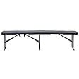 OVIALA - Banc pliant noir 3 places 180cm - REKKEM - vignette