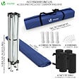 VOUNOT - Tonnelle de jardin 3x3m pliable Bleu avec sac de transport - vignette