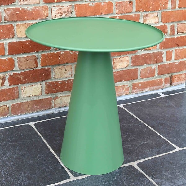 OVIALA - Table basse ronde 50 cm en acier vert cactus Gomba - Gomba - large