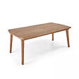 OVIALA - Table de terrasse extensible en bois d'eucalyptus 8 à 10 places - Canet - vignette