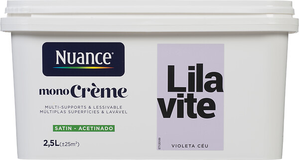 NUANCE - Peinture MonoCrème - Lila vite - Satin - 2,5L - large