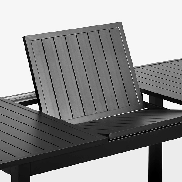 OVIALA - Ensemble table de jardin en aluminium avec 8 chaises  - Butterfly - large