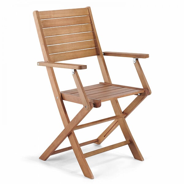 OVIALA - Lot de 2 fauteuils en bois d'eucalyptus - Canet - large