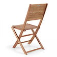 OVIALA - Lot de 2 chaises pliantes en bois d'eucalyptus - Canet - vignette