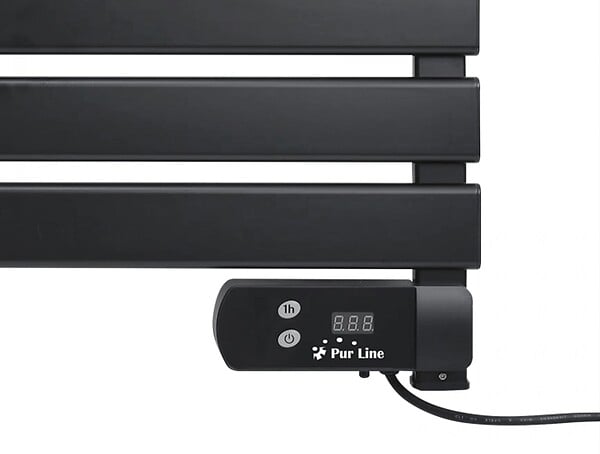 PURLINE - Sèche-serviettes électrique compact noir 100W - large