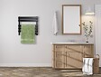PURLINE - Sèche-serviettes électrique compact noir 100W - vignette