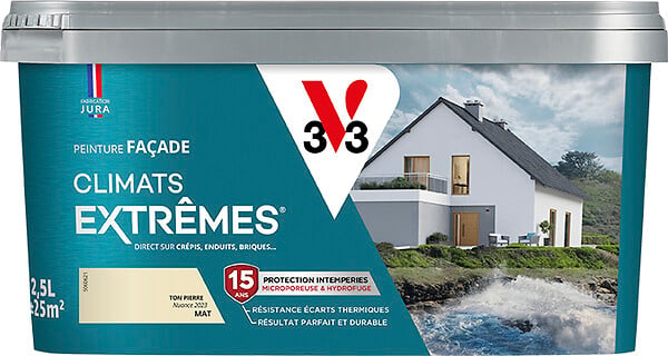V33 PEINTURE - Peinture Façade Climats extrêmes® ton pierre 2.5 L - large