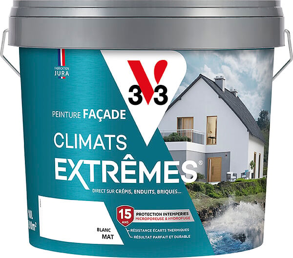 V33 PEINTURE - Peinture Façade Climats extrêmes® blanc 10 L - large