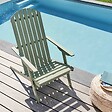 OVIALA - Fauteuil relax pliant en bois d'eucalyptus vert - Calgary - vignette