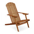 OVIALA - Fauteuil relax pliant en bois d'eucalyptus bois - Calgary - vignette