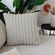 C MA DECO - Coussin aspect fourrure - Vert beige - 40x40cm - vignette