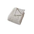 C MA DECO - Plaid fausse fourrure doublé flanelle beige - L.125xl.150cm - vignette