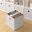 MODE DE VIE - Panier de rangement intissé - Gris nuage - L - vignette