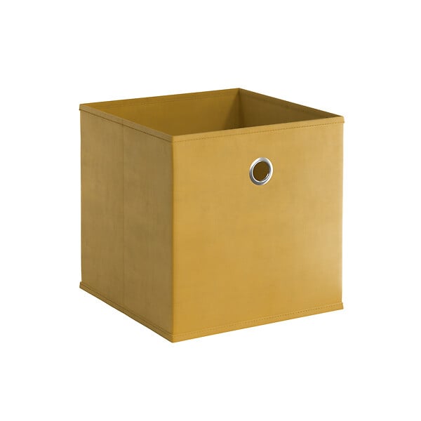 MODE DE VIE - Panier de rangement intissé - Jaune moutarde - L - large