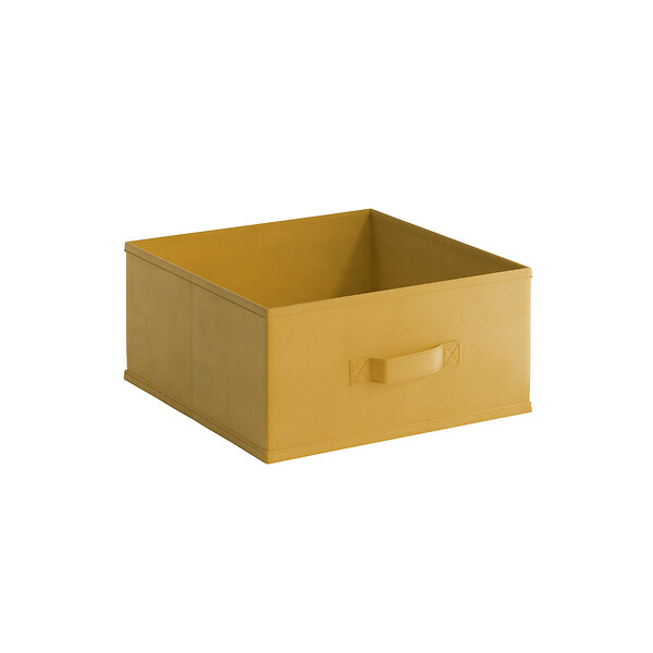 MODE DE VIE - Panier de rangement intissé - Jaune moutarde - S - large