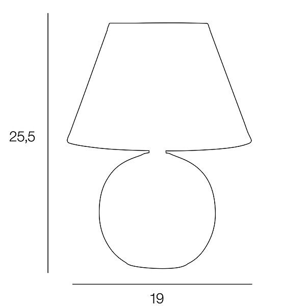 COREP - Lampe à poser céramique - Mini Lou - Blanc - E14 40W - large