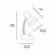 COREP - Lampe de bureau métal Best Pétrole 15 W - vignette