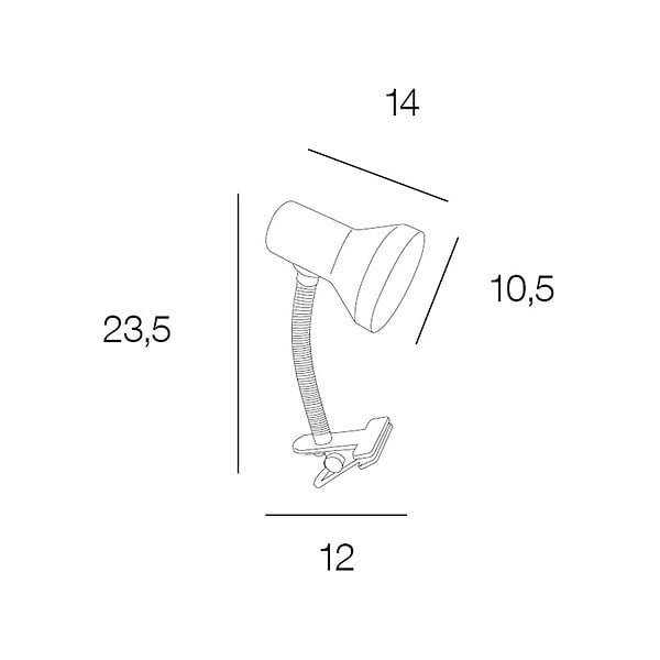 COREP - Spot à pince métal BEST Pétrole H23,5cm - large