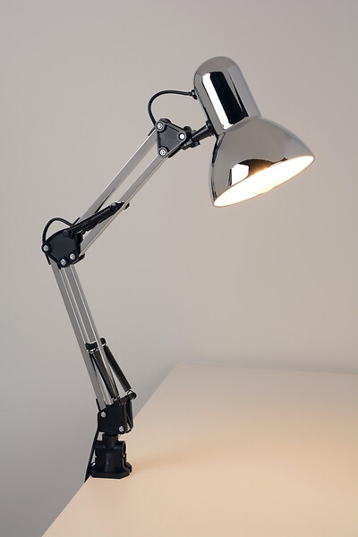 COREP - Lampe de bureau métal aluminium Flex Alu brillant H60cm - large