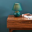 COREP - Lampe céramique vert bistro Corep MINI LOU H25,5cm. - vignette