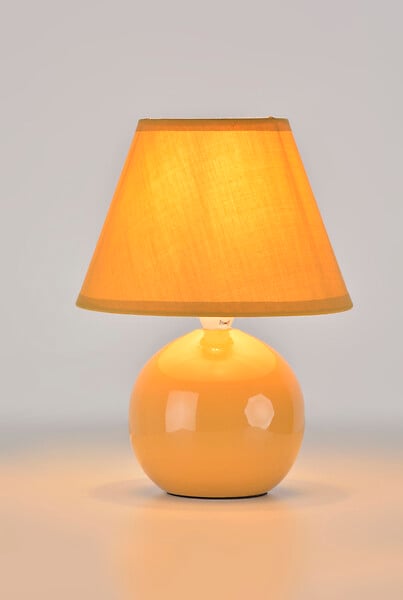 COREP - Lampe céramique moutarde Corep MINI LOU H25,5cm. - large