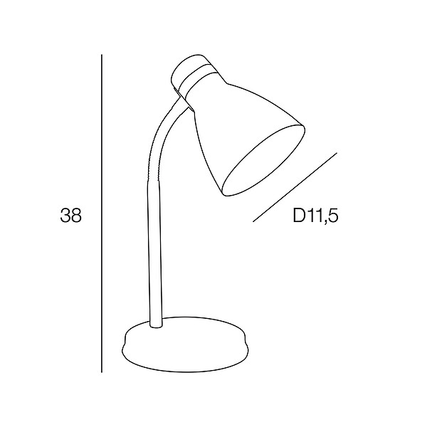 COREP - Lampe de bureau métal CALLY - Mandarine - Culot E27 15W - large