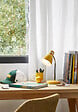 COREP - Lampe de bureau métal rotin CALLY Moutarde 15W - vignette