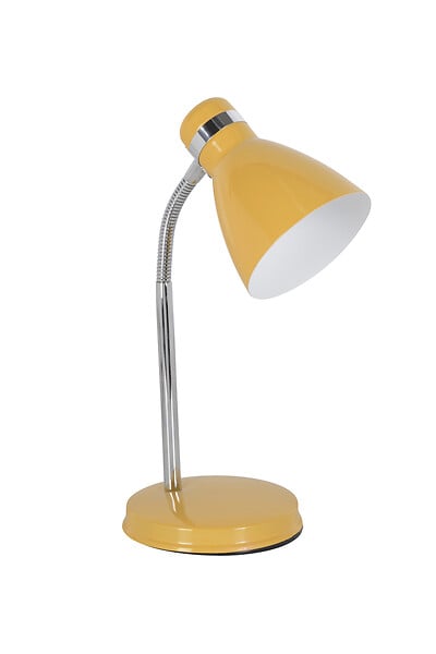 COREP - Lampe de bureau métal rotin CALLY Moutarde 15W - large