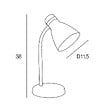 COREP - Lampe de bureau métal rotin CALLY Moutarde 15W - vignette