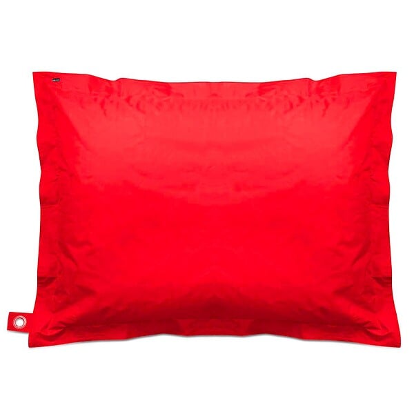 OVIALA - Housse vide de coussin de sol polyester rouge 180 x 145 cm - Solys - large