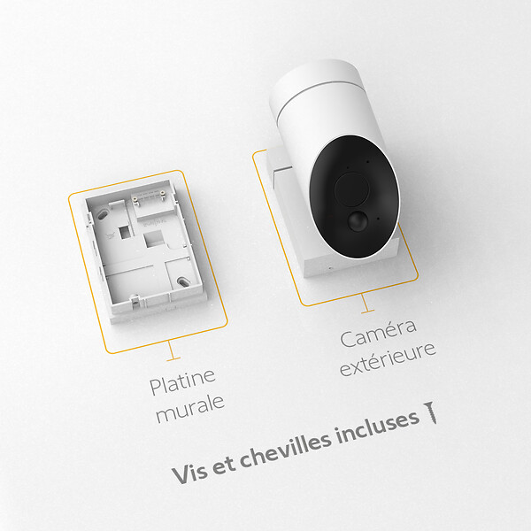 SOMFY - Somfy 2401560 - Outdoor Camera blanche, caméra surveillance extérieure - large