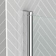 AURLANE - Pare baignoire Rabattable 70x130cm - Profilé Chromé - Verre Trempé 4mm - ELEMENTARY - vignette