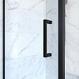 AURLANE - Porte de douche Pivotante et retour 90x90x200 - Profilés noir mat - CRUSH PIVOTANTE - vignette