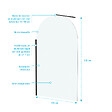 AURLANE - Paroi de Douche arrondie 120x200 cm - Profilé Noir Mat - DARK CURVED - vignette