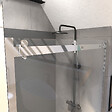 AURLANE - Porte de Douche Coulissante 120x200 cm Type Industriel - Aluminium Chromé - Verre Trempé 8 mm - vignette