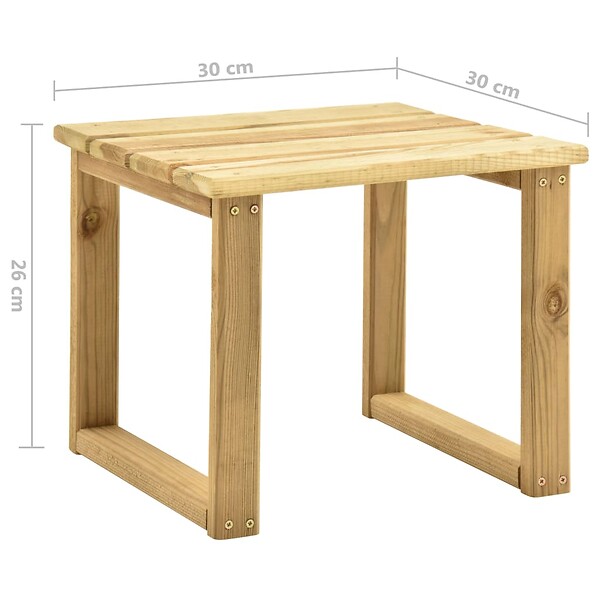 VIDAXL - vidaXL Table de transat 30x30x26 cm Bois de pin imprégné - large