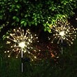 LUMISKY - 2 Balises solaires à planter FIREWORKS SPIKE H97cm - vignette