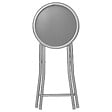 5FIVE - Tabouret pliant pvc gris - vignette