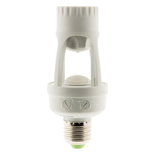ELEXITY - Douille E27 + détecteur intégré - Blanc - Zenitech - large