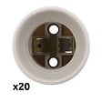 ZENITECH - Lot de 20 douilles de chantier E27 - Blanc - Zenitech - vignette
