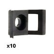 ZENITECH - Lot de 10 embases à visser - Noir - Zenitech - vignette
