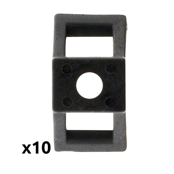 ZENITECH - Lot de 10 embases à visser - Noir - Zenitech - large