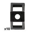 ZENITECH - Lot de 10 embases à visser - Noir - Zenitech - vignette
