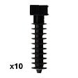 ZENITECH - Lot de 10 embases Noires pour chevilles - Zenitech - vignette