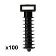 ZENITECH - Lot de 100 embases Noires pour chevilles - Zenitech - vignette