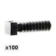 ZENITECH - Lot de 100 embases Noires pour chevilles - Zenitech - vignette